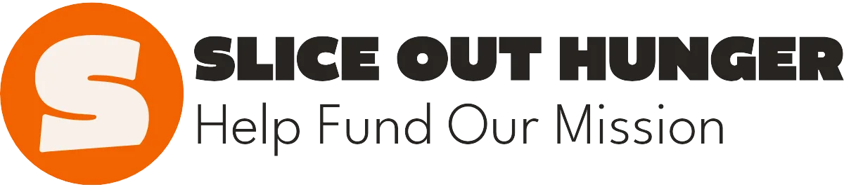 Slice Out Hunger logo and tagline promoting charitable food industry support and hunger relief mission for foodservice professionals.