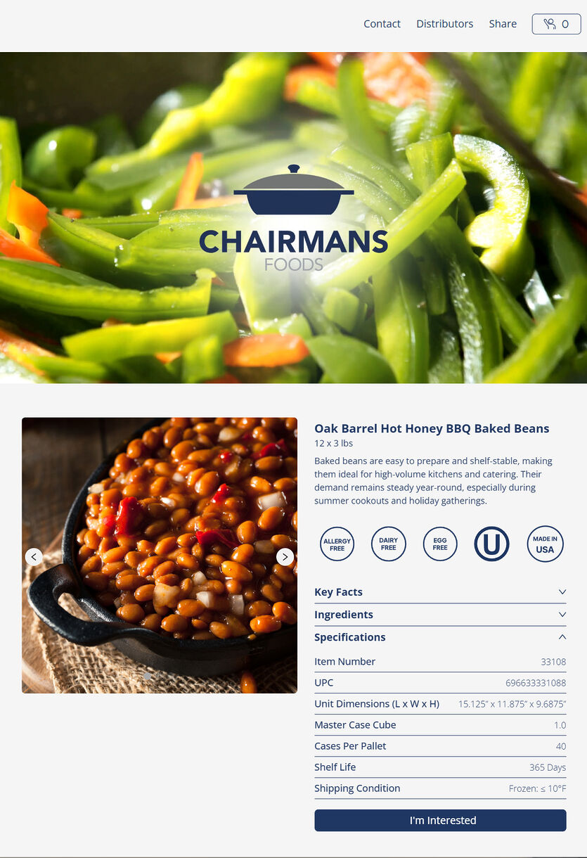 Chairman's Digital Sell Sheet Sample